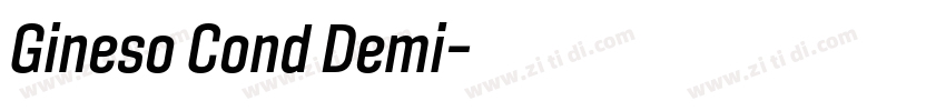 Gineso Cond Demi字体转换
